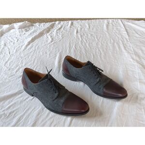 Taft The Jack Oxford Oxblood Gray Sz 11 US 44 EU Lace Up
